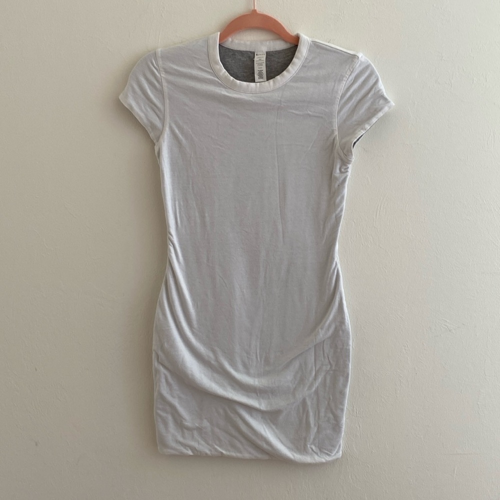 NWOT Athleta XSP reversible dress white and grey tshirt material